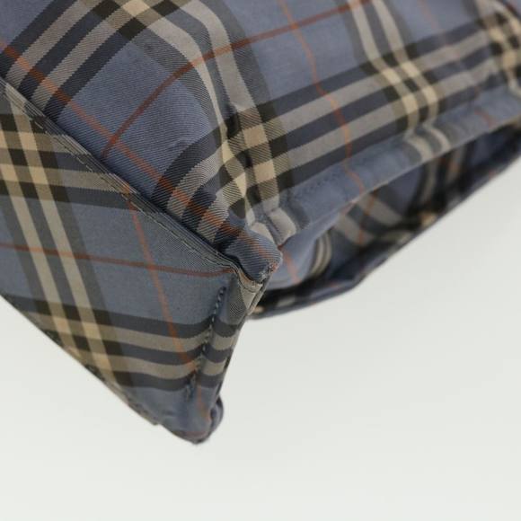 BURBERRY Nova Check Hand Bag Nylon Blue Auth hs1653 - Picture 8 of 16